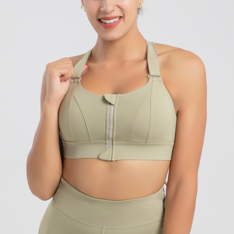 Front Zipper Seamless Bra