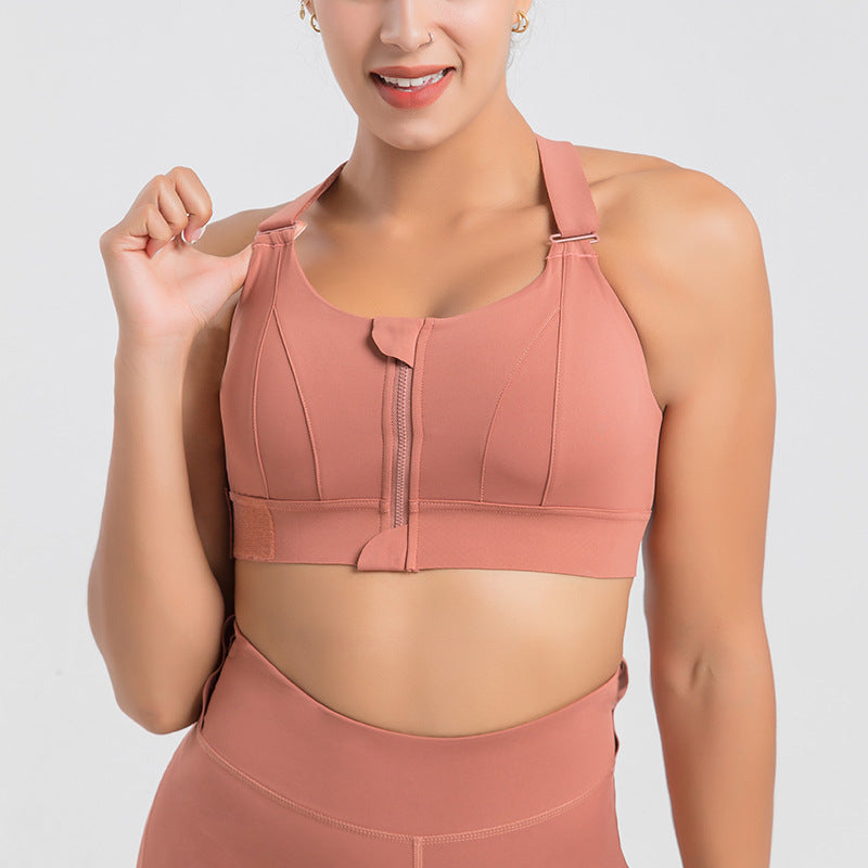 Front Zipper Seamless Bra